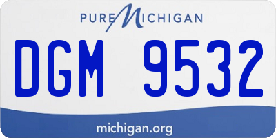 MI license plate DGM9532