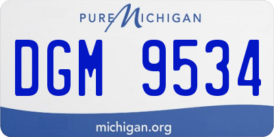 MI license plate DGM9534