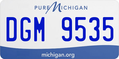 MI license plate DGM9535