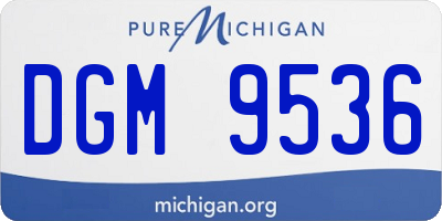 MI license plate DGM9536