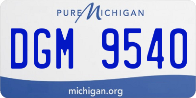 MI license plate DGM9540