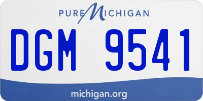 MI license plate DGM9541