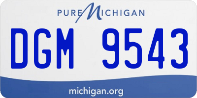 MI license plate DGM9543