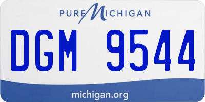 MI license plate DGM9544