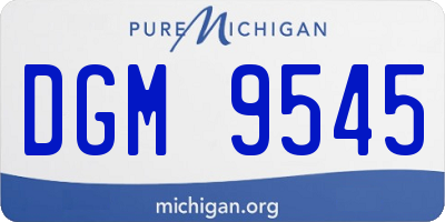 MI license plate DGM9545