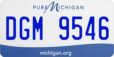 MI license plate DGM9546