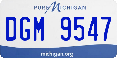MI license plate DGM9547