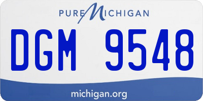MI license plate DGM9548