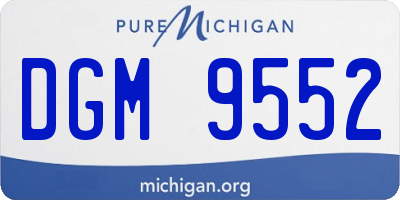 MI license plate DGM9552