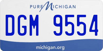 MI license plate DGM9554
