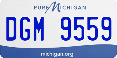 MI license plate DGM9559