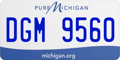 MI license plate DGM9560