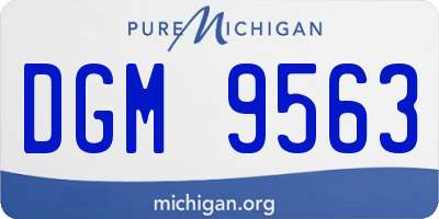 MI license plate DGM9563