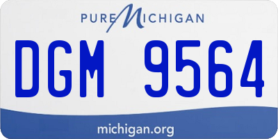 MI license plate DGM9564