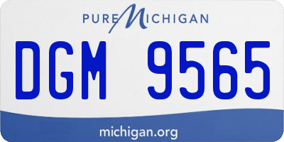 MI license plate DGM9565