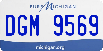 MI license plate DGM9569