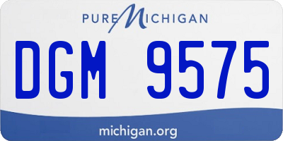 MI license plate DGM9575