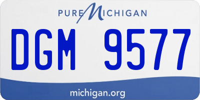 MI license plate DGM9577