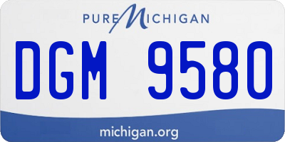 MI license plate DGM9580