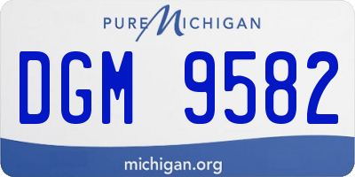MI license plate DGM9582