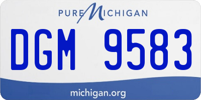 MI license plate DGM9583