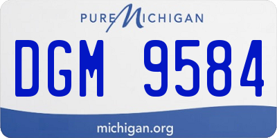 MI license plate DGM9584