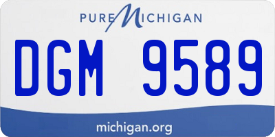 MI license plate DGM9589
