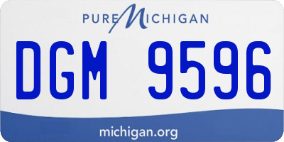 MI license plate DGM9596