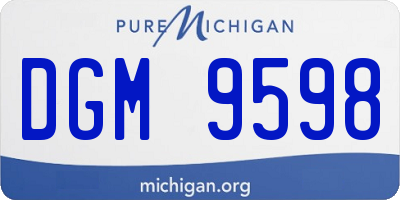 MI license plate DGM9598