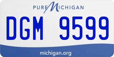 MI license plate DGM9599