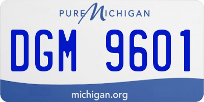 MI license plate DGM9601
