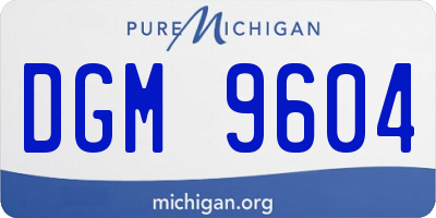 MI license plate DGM9604
