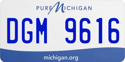 MI license plate DGM9616