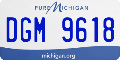 MI license plate DGM9618