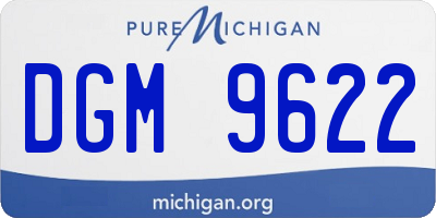 MI license plate DGM9622