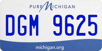 MI license plate DGM9625