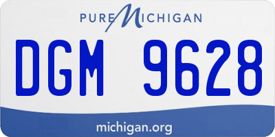 MI license plate DGM9628
