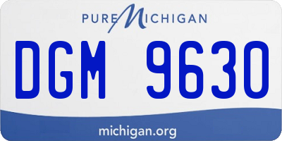 MI license plate DGM9630