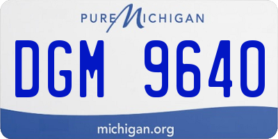 MI license plate DGM9640