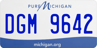 MI license plate DGM9642