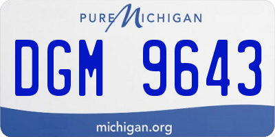 MI license plate DGM9643