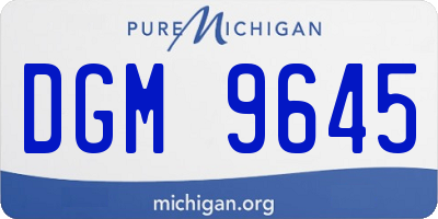 MI license plate DGM9645