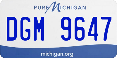 MI license plate DGM9647
