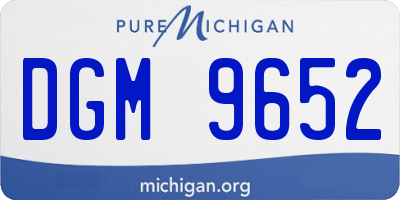MI license plate DGM9652