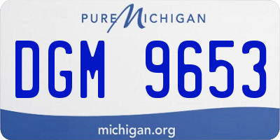 MI license plate DGM9653