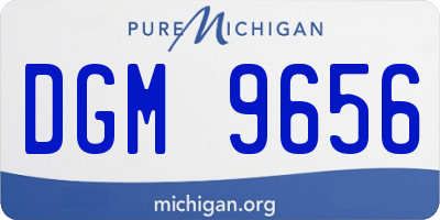 MI license plate DGM9656