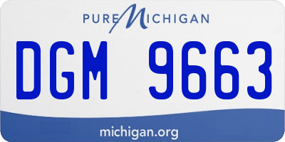 MI license plate DGM9663