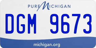 MI license plate DGM9673