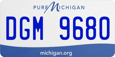 MI license plate DGM9680