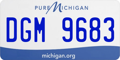 MI license plate DGM9683